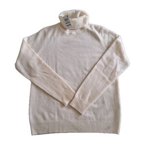 Charter Club Luxury Cashmere Turtleneck Sweater Women's Medium Vanilla Ice  NEW